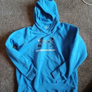 Under Armour Youth Xl Blue Hooded Sweatshirt